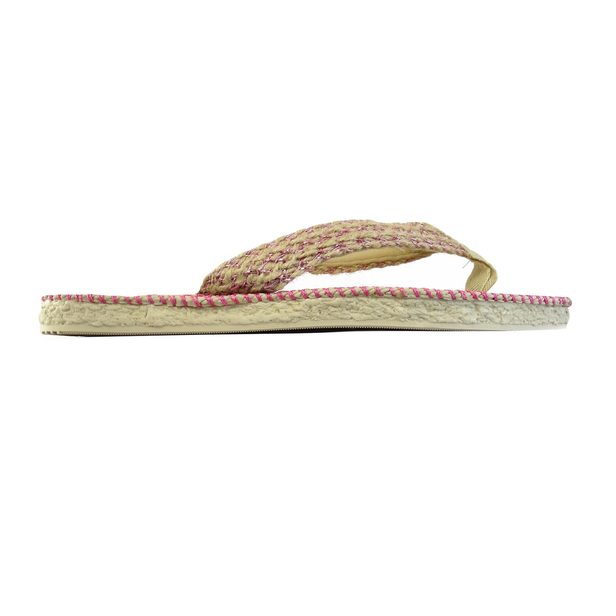 Brasileras dames teenslippers in fuchsia kleur met rubberen zool 2/5