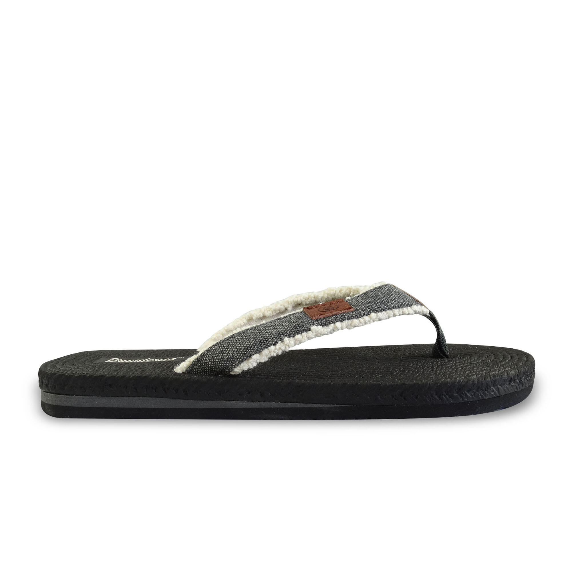 Tongs pour femme Brasileras de couleur noir avec semelle en gomme 3/5