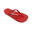 Tongs pour femmes Brasileras de couleur rouge avec semelle en gomme