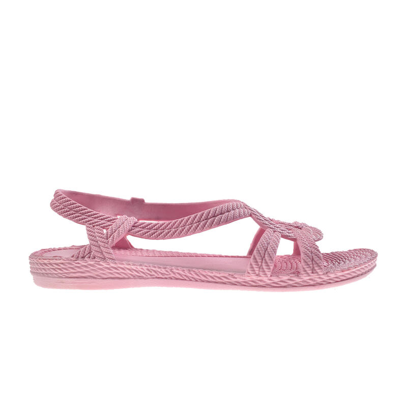 Tongs unisex Brasileras de couleur rose avec semelle en gomme