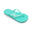 Tongs pour femmes Brasileras de couleur vert eau avec semelle en gomme