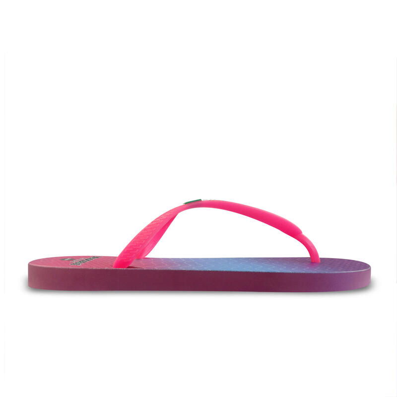 Tongs pour femmes Brasileras de couleur fushia avec semelle en gomme