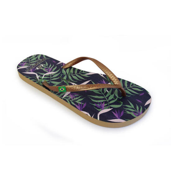 Chanclas Playa Mujer Brasileras Dedo Negro suela goma Antideslizante