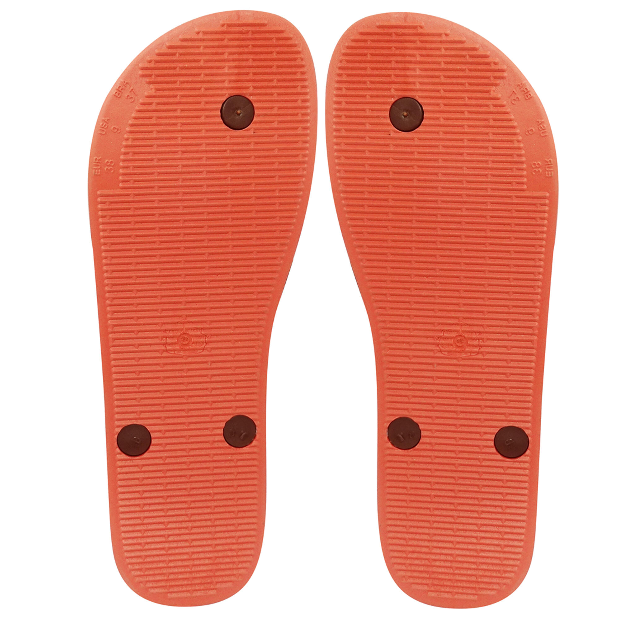 Infradito da spiaggia unisex brasiliano colore arancio e marrone 4/4
