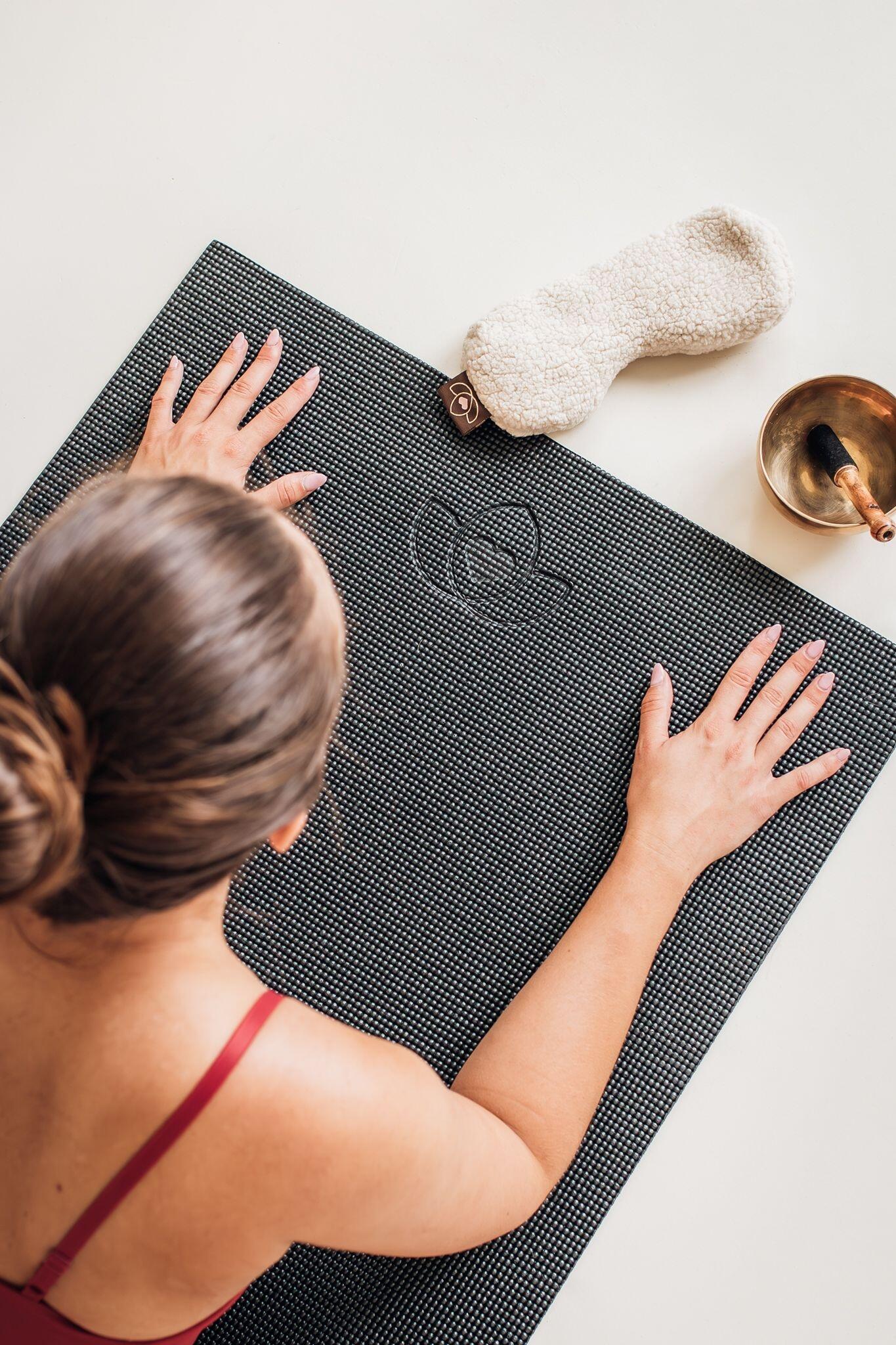 Yogamat sticky extra lang zwart - 200 cm – Lotus 5/5