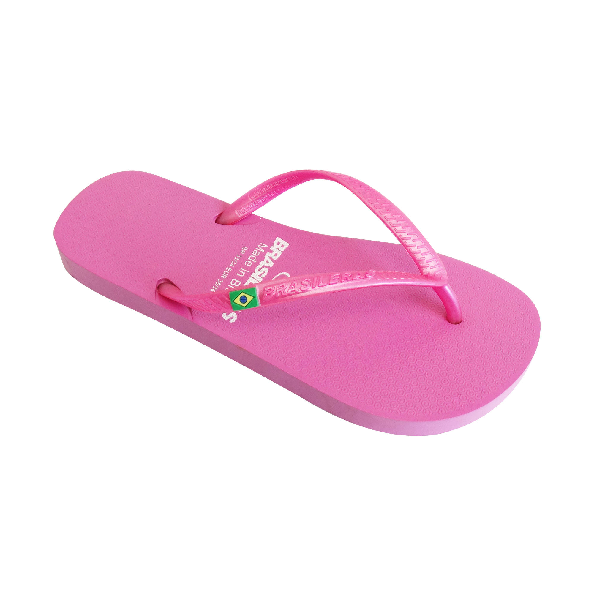 BRASILERAS Brasileras dames teenslippers in roze met rubberen zolen