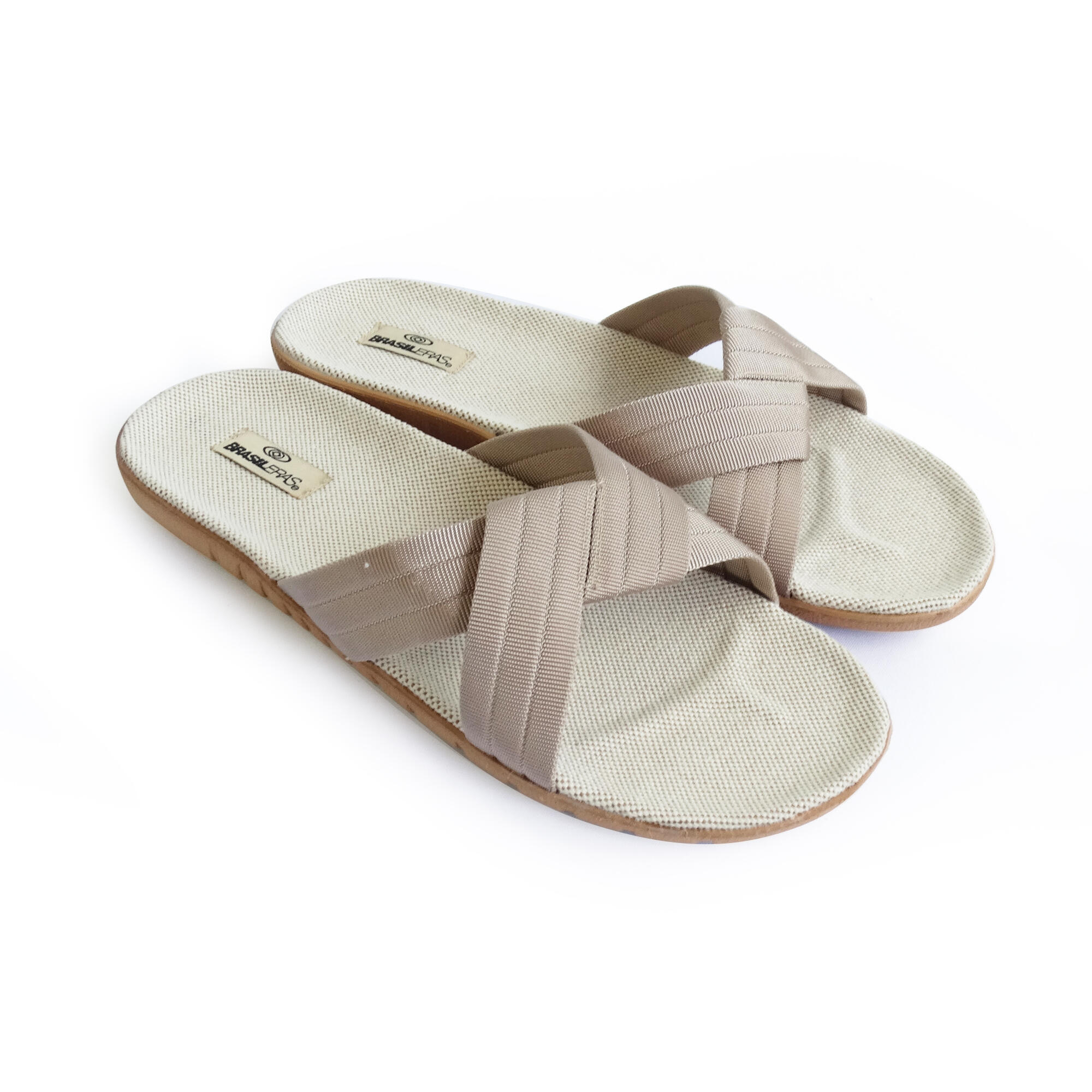 Sandales pour femme Brasileras de couleur marron avec semelle en gomme 3/5
