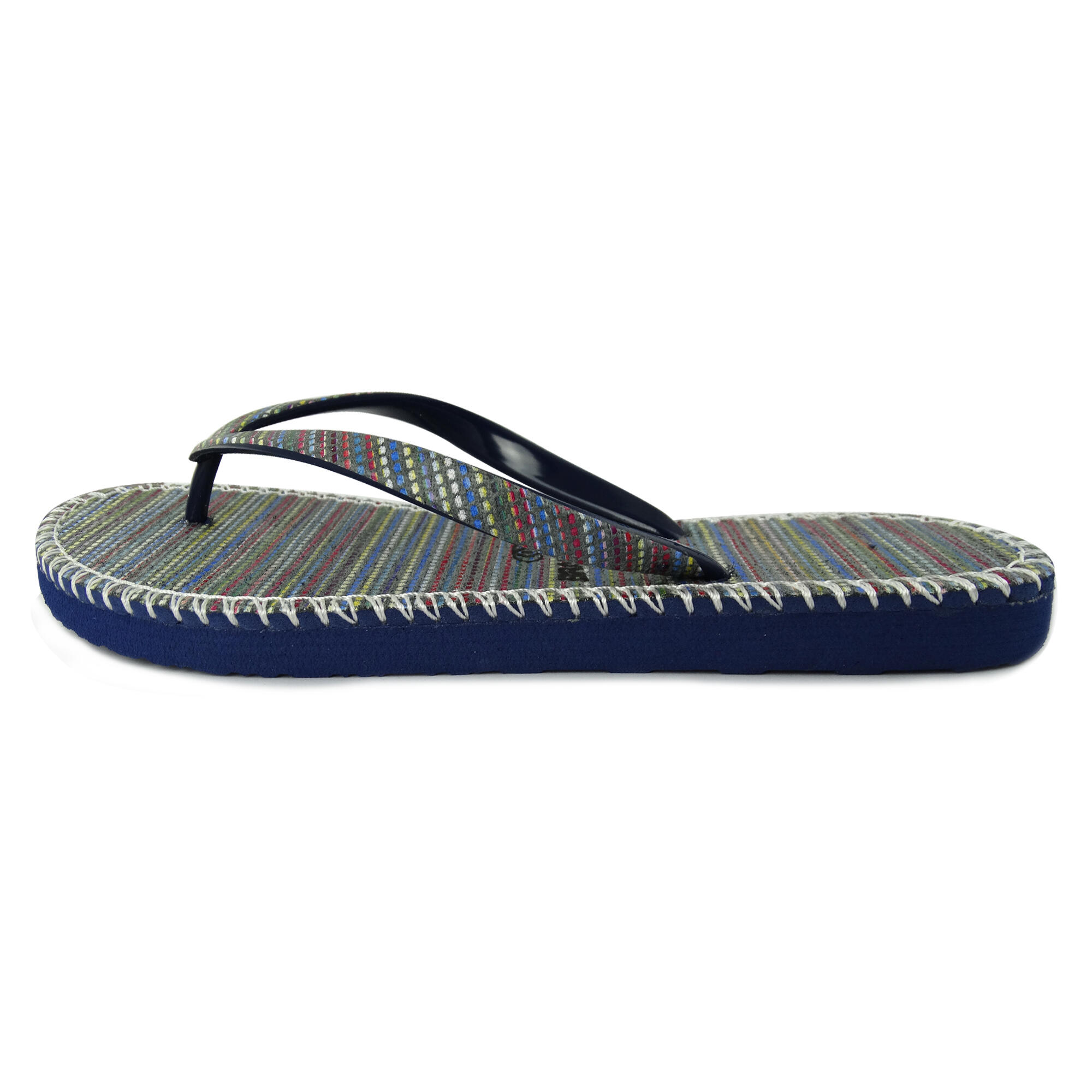 Infradito da spiaggia blu per donna con suola in gomma 2/4