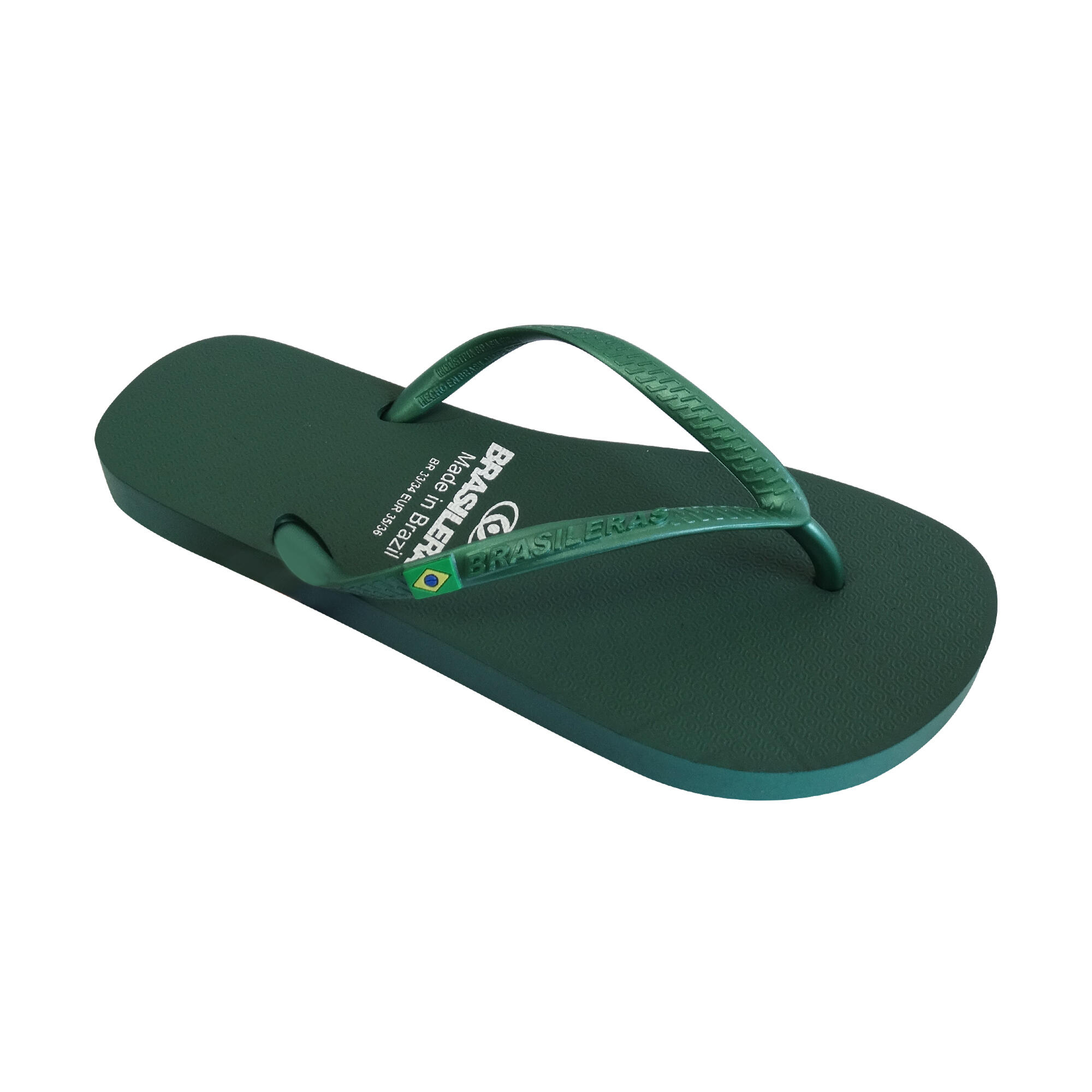 Brasileras - Tongs Pour Femmes Brasileras De Couleur Vert Militaire Semelle En Gomme - Tongs - Vert - 34/35 - Decathlon