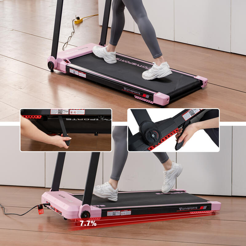 Tapis de Course Pliable et Inclinable jusqu'à 7.7%.WP9-1400W-12km/h