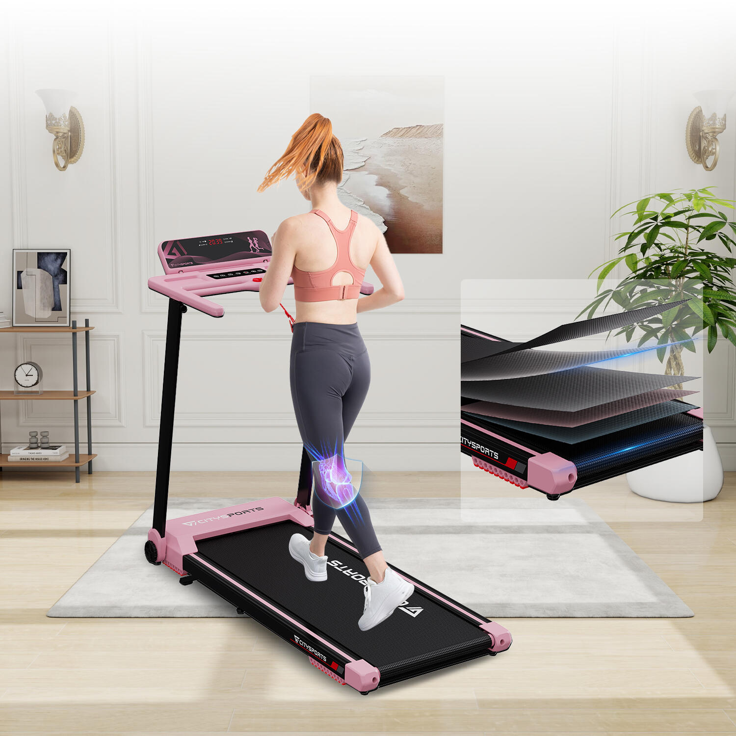 Cinta de Correr Plegable e Inclinable hasta 7.7%-WP9-1400W-12km/h 7/7