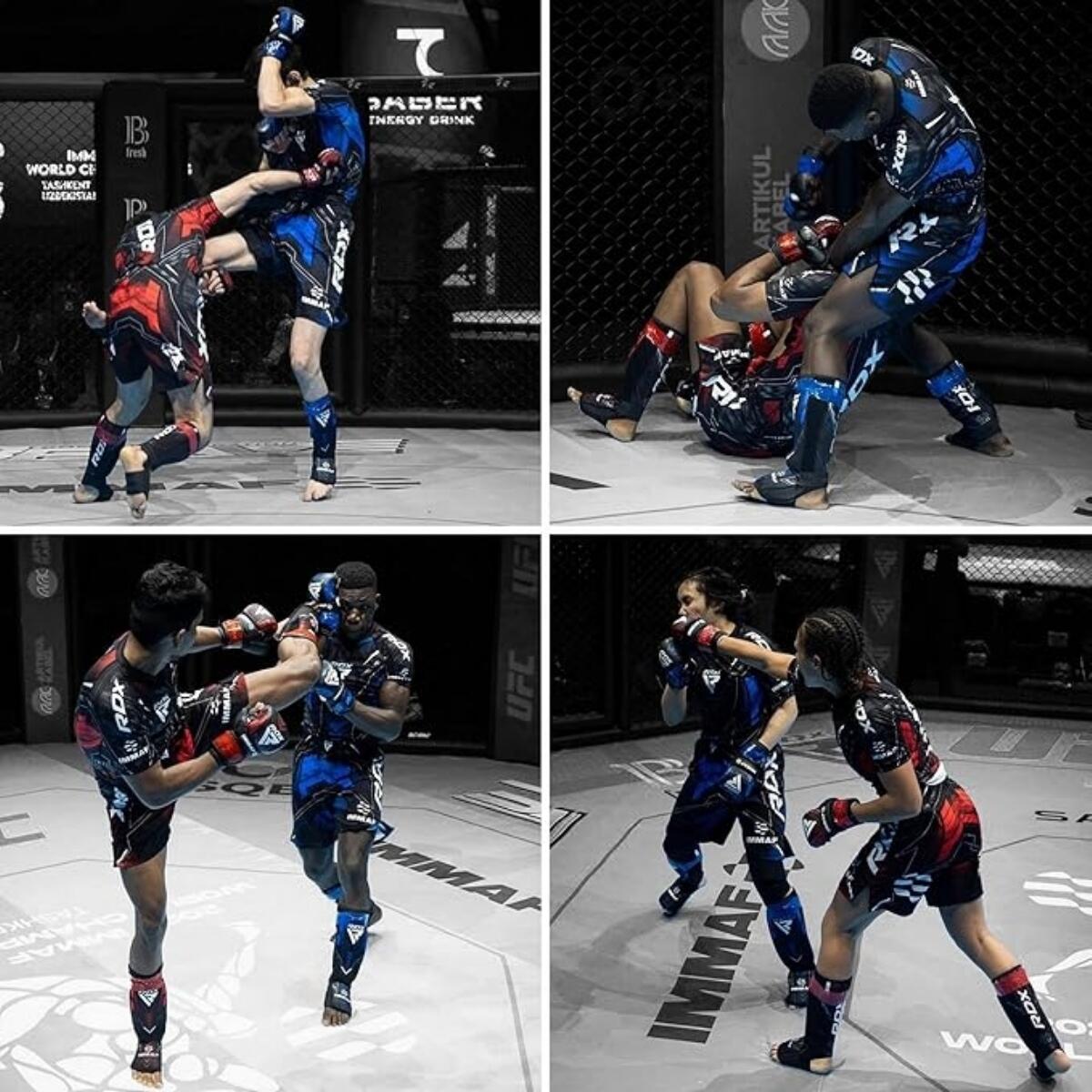 RDX IMMAF Approved MMA Fight & Training Shorts Blue 5/6