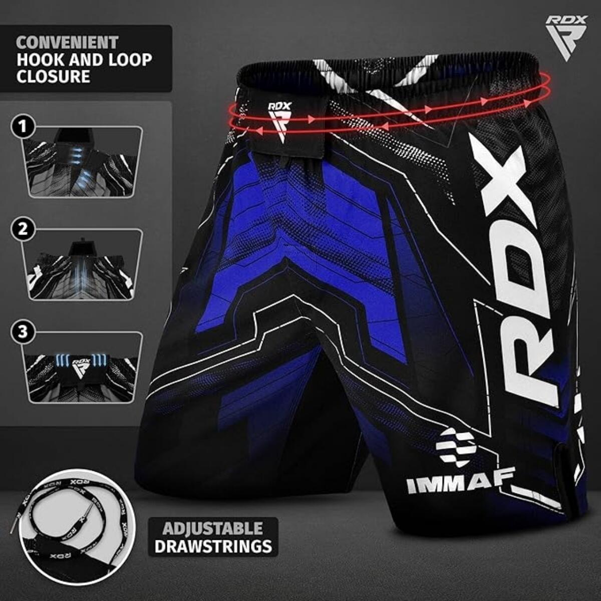 IMMAF MMA Fight & Training Shorts Blauw - L 6/6