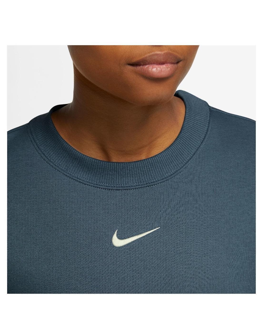 Sudaderas jerseys polares para Mujer Nike  phoenix fleece Azul 3/3