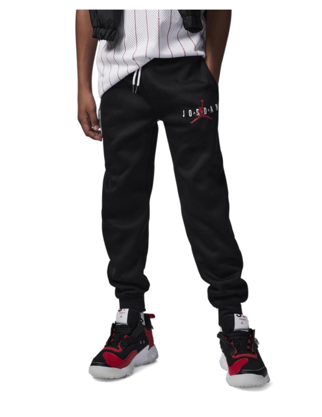 Boy's Jordan Haddad Jumpman Black Pants 1/4