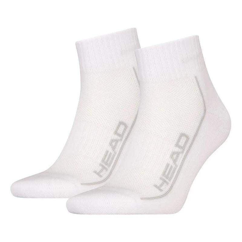 Calcetines Head Performance Quarter Blanco Gris 2 Peças