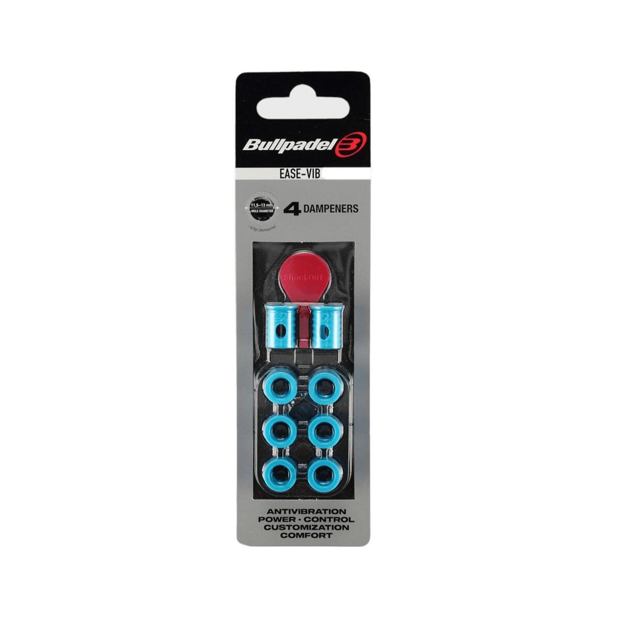 Bullpadel - Blister (4 Pcs) Antivibrator Ease Vibe Bullpadel Sky Blue - Raquette De Padel - Noir - No Size - Decathlon