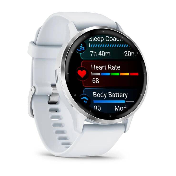 Venu® 3
Silver Stainless Steel Bezel with Whitestone Case and Silicone Band -  3