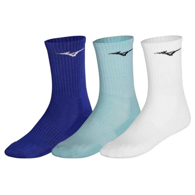 MIZUNO Training zokni 3 pár / fehér, menta, kék