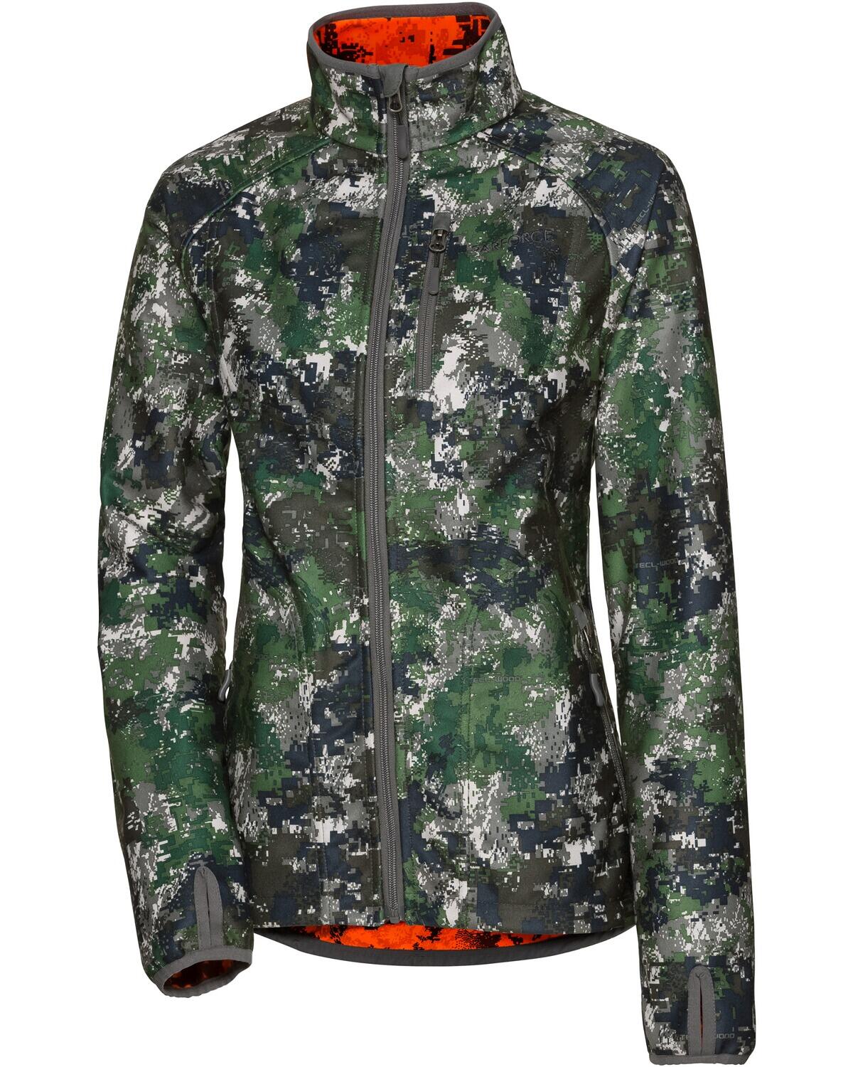 PARFORCE Damen Wendefleecejacke Tecl-Wood® Signalfarbe