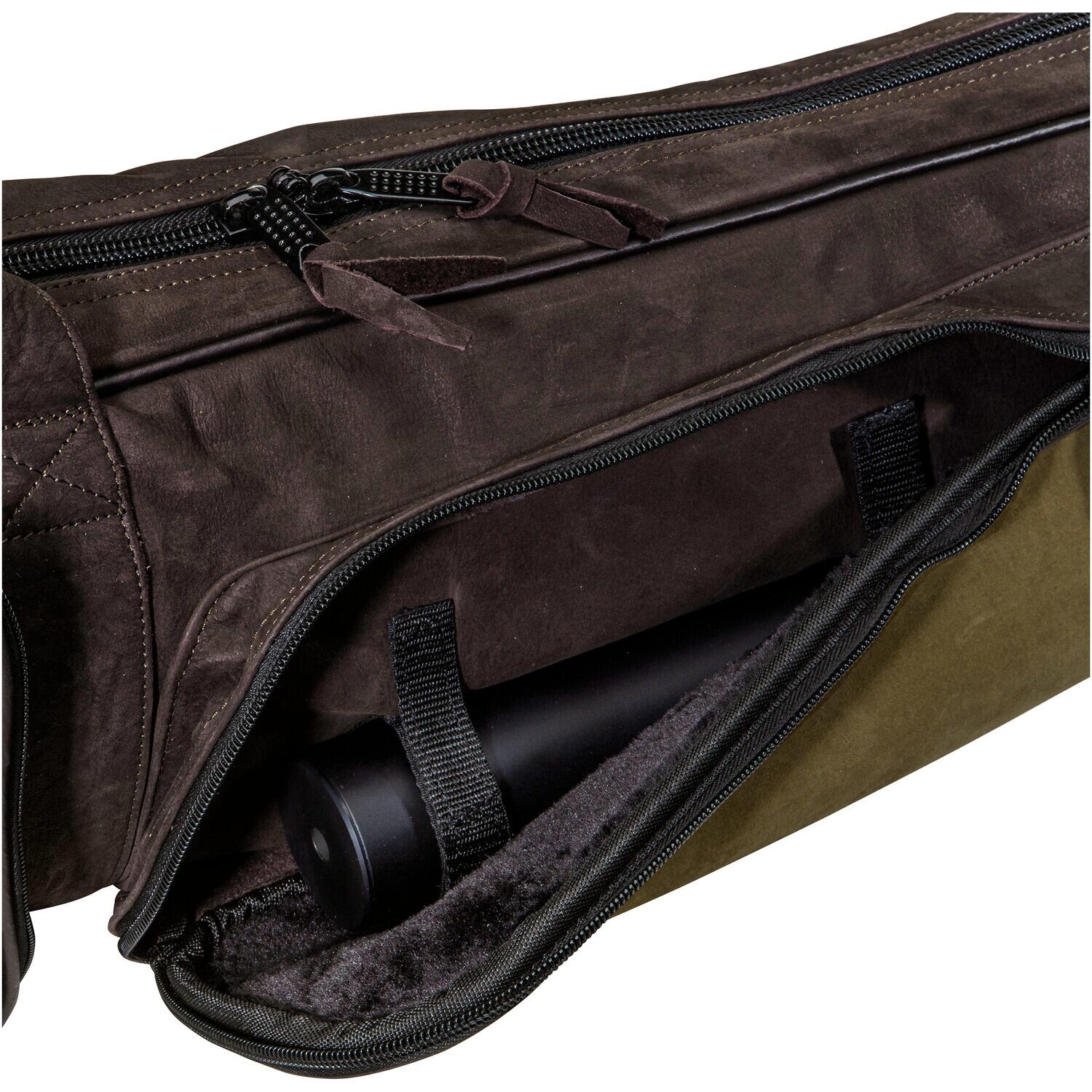 Langwaffenfutteral All-in Leder zweifarbig 7/12