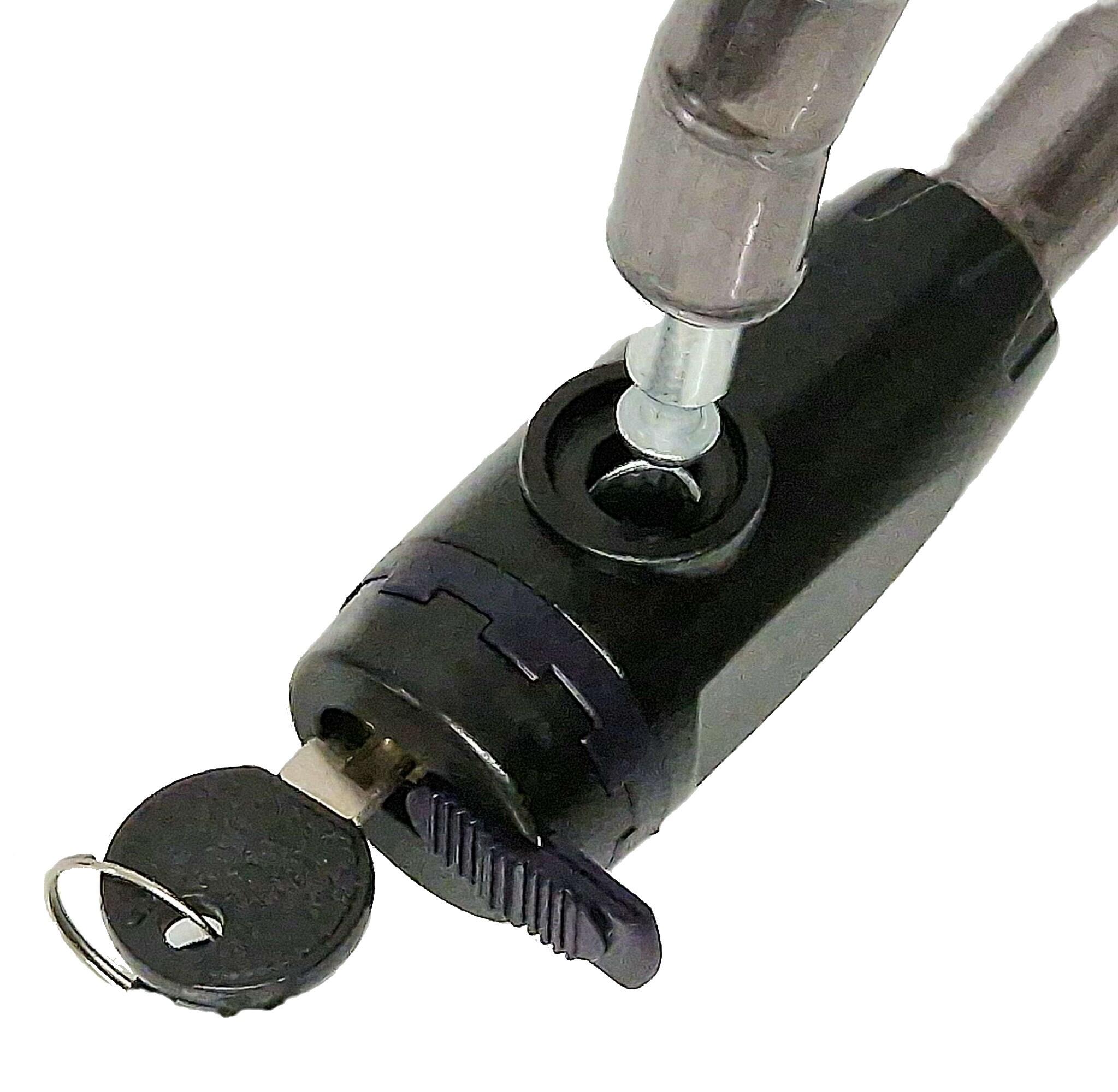 M-WAVE Armoured Cable Lock 800mm x 18mm with Keys 3/7