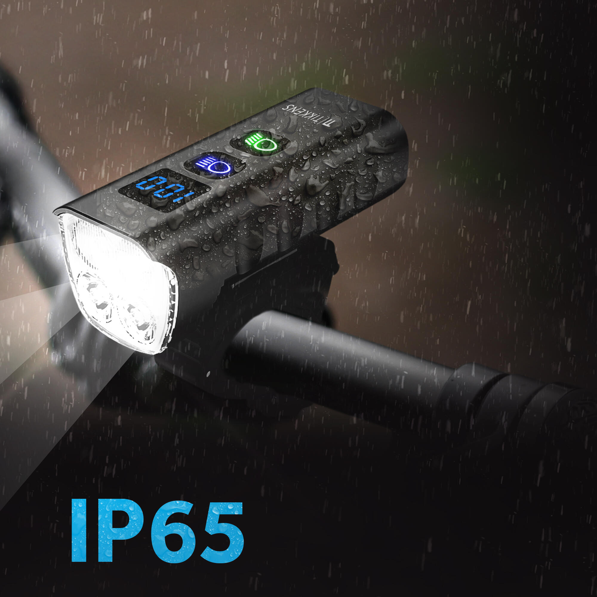 Luzes LED para bicicleta - 1600 lúmens - Luz frontal e banco de alimentação 5/8