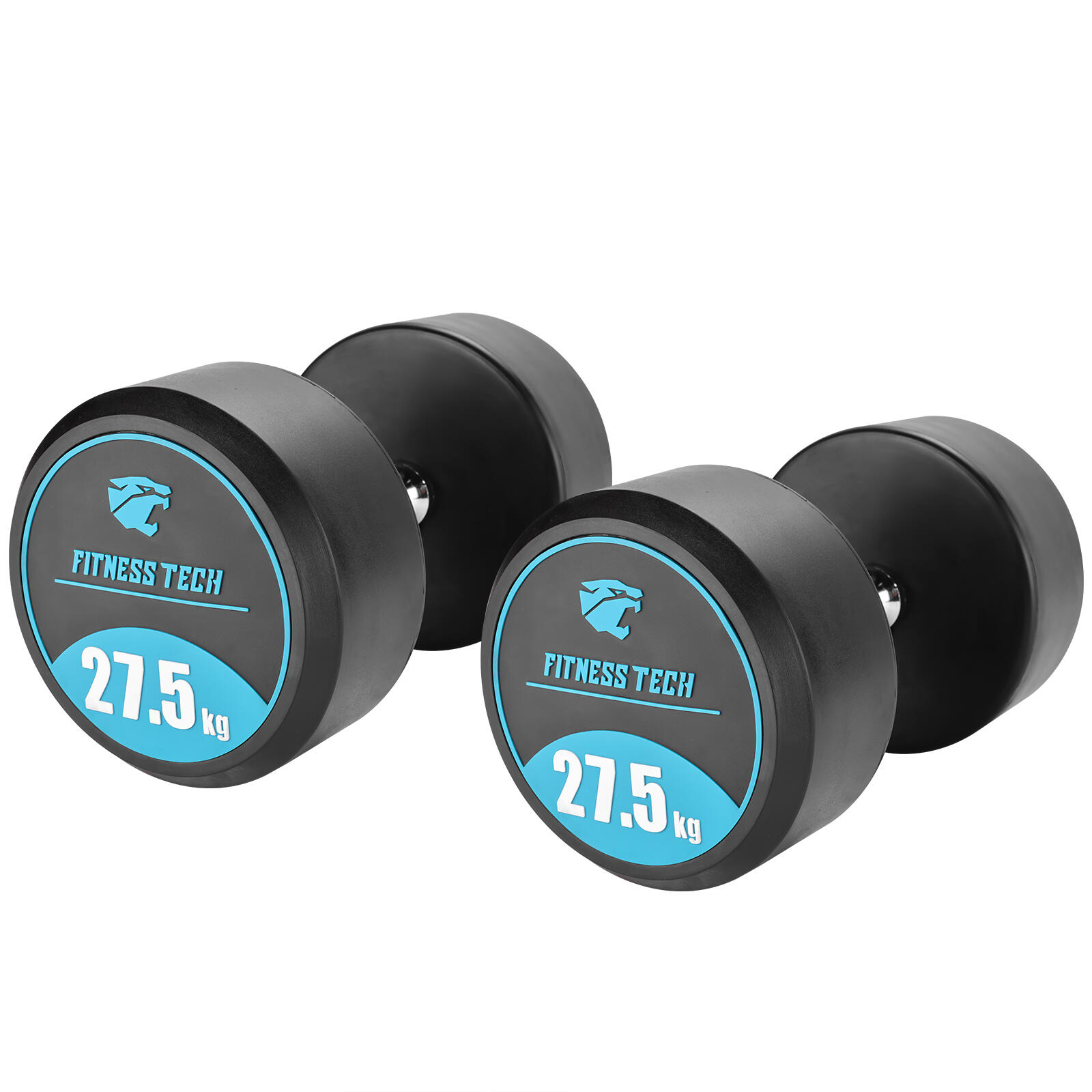 FITNESS TECH Mancuernas Redondas Musculación 27,5 kg Fitness Tech - Set 2 Unidades