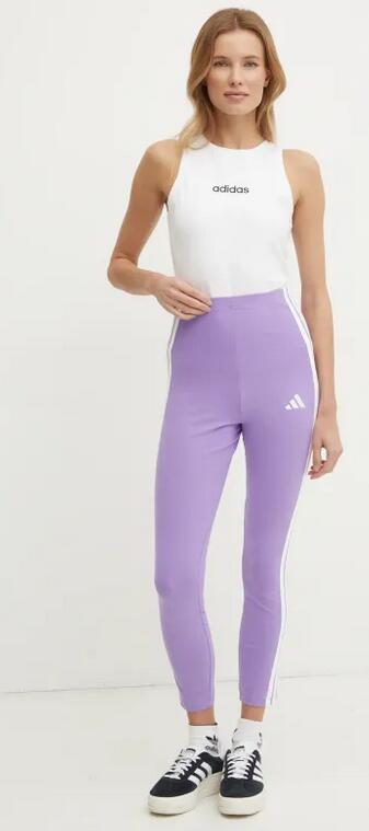 Leggings donna adidas 3 stripes essentials - viola 2/4