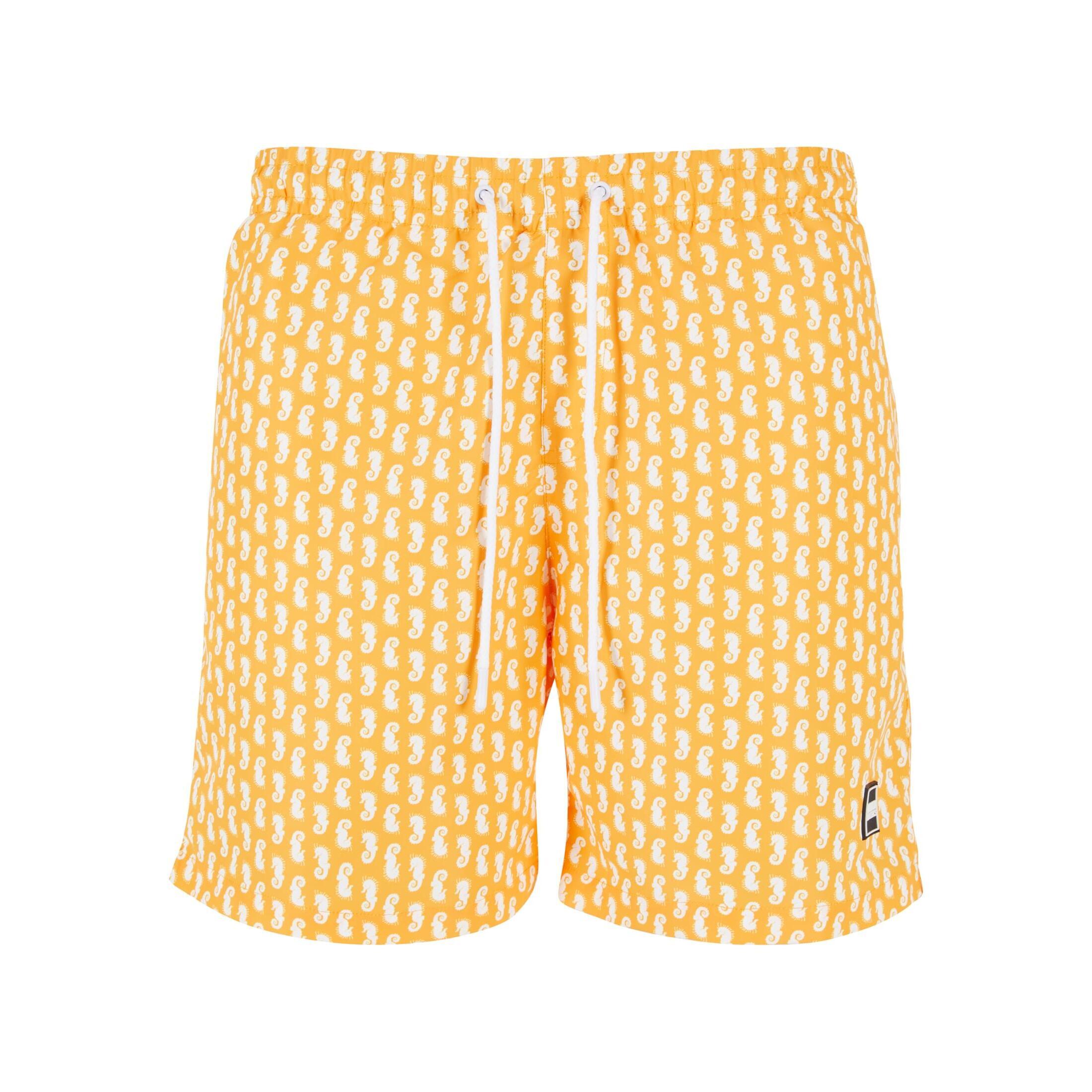 Urban Classics - Short Urban Classics Pattern Swim - Short De Bain - Orange - Decathlon