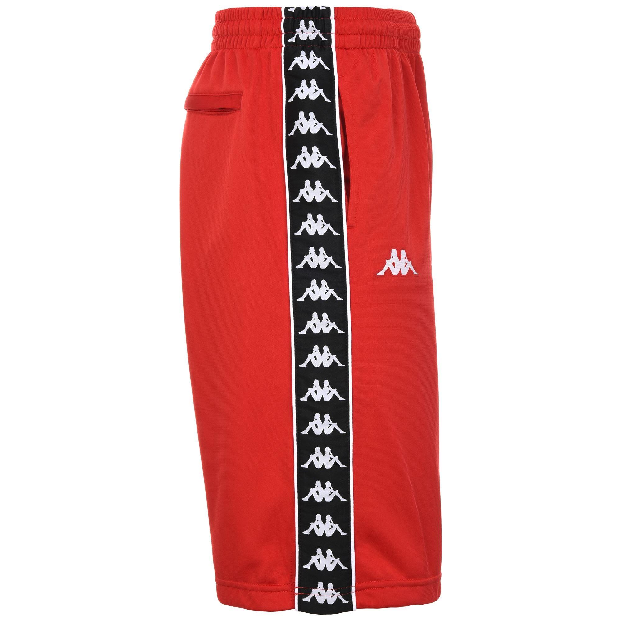 pantaloncini da uomo in poliestere rosso da fitness 2/4