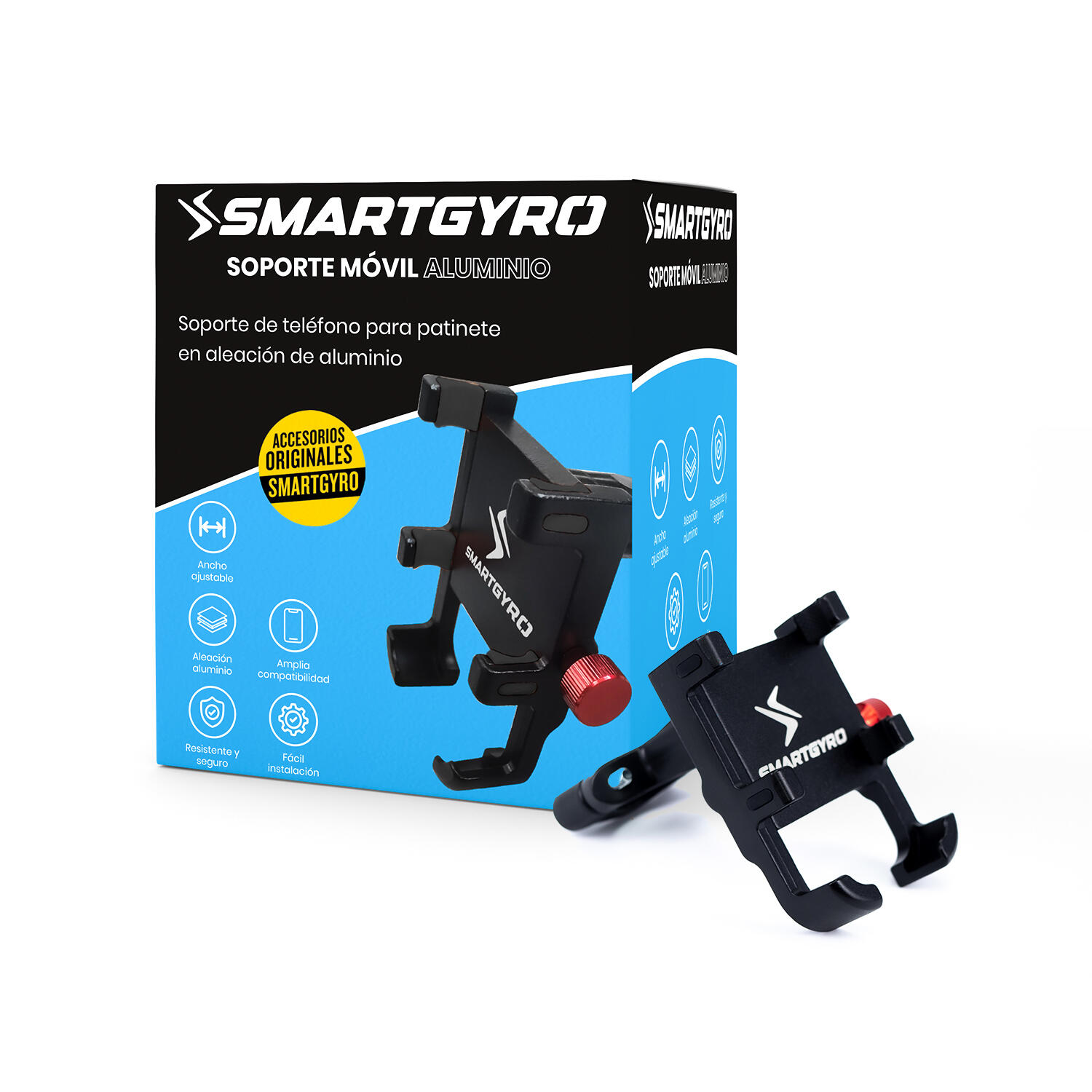 Soporte Móvil de Aluminio smartGyro para biciccletas y patinetes. 1/7