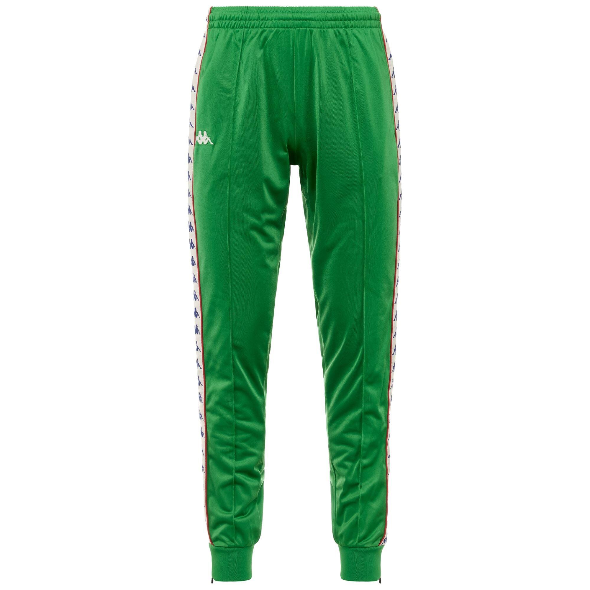 pantaloni da uomo in poliestere verde da fitness 1/4