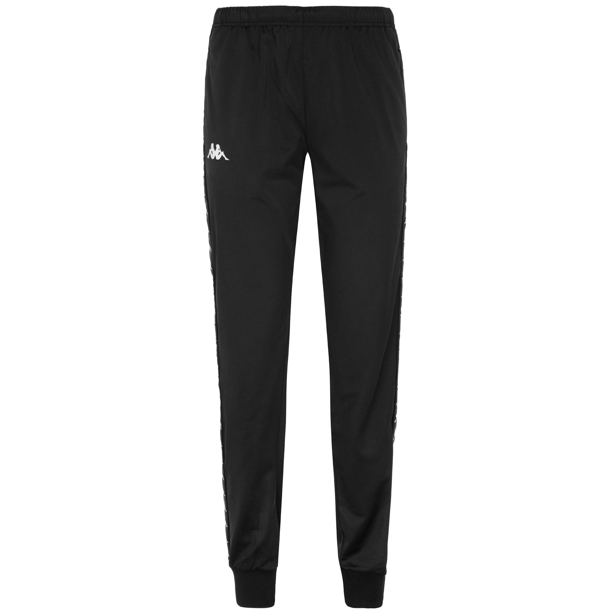 KAPPA pantaloni da bambino in poliestere nero da allenamento