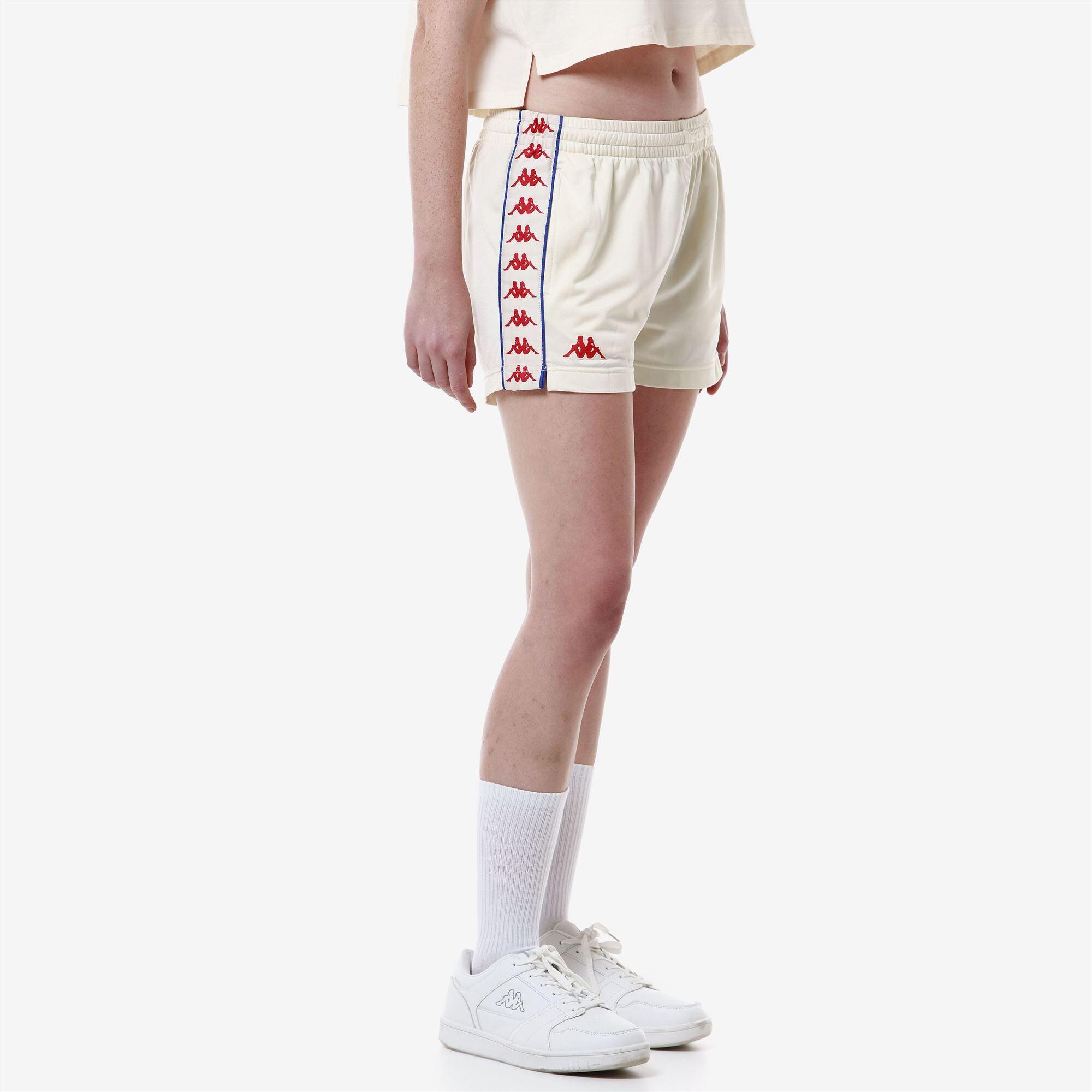 Pantaloncini sportivi da donna in poliestere bianco da sport street 6/7