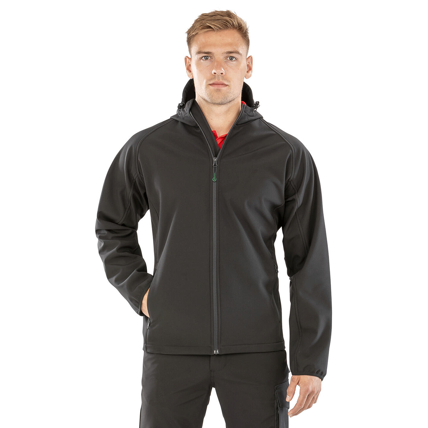 Chaqueta impermeable de 3 capas reciclada con capucha Result softshell 3/3