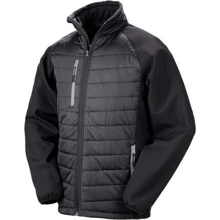 Doudoune recyclée Result Softshell Black Compass Softshell
