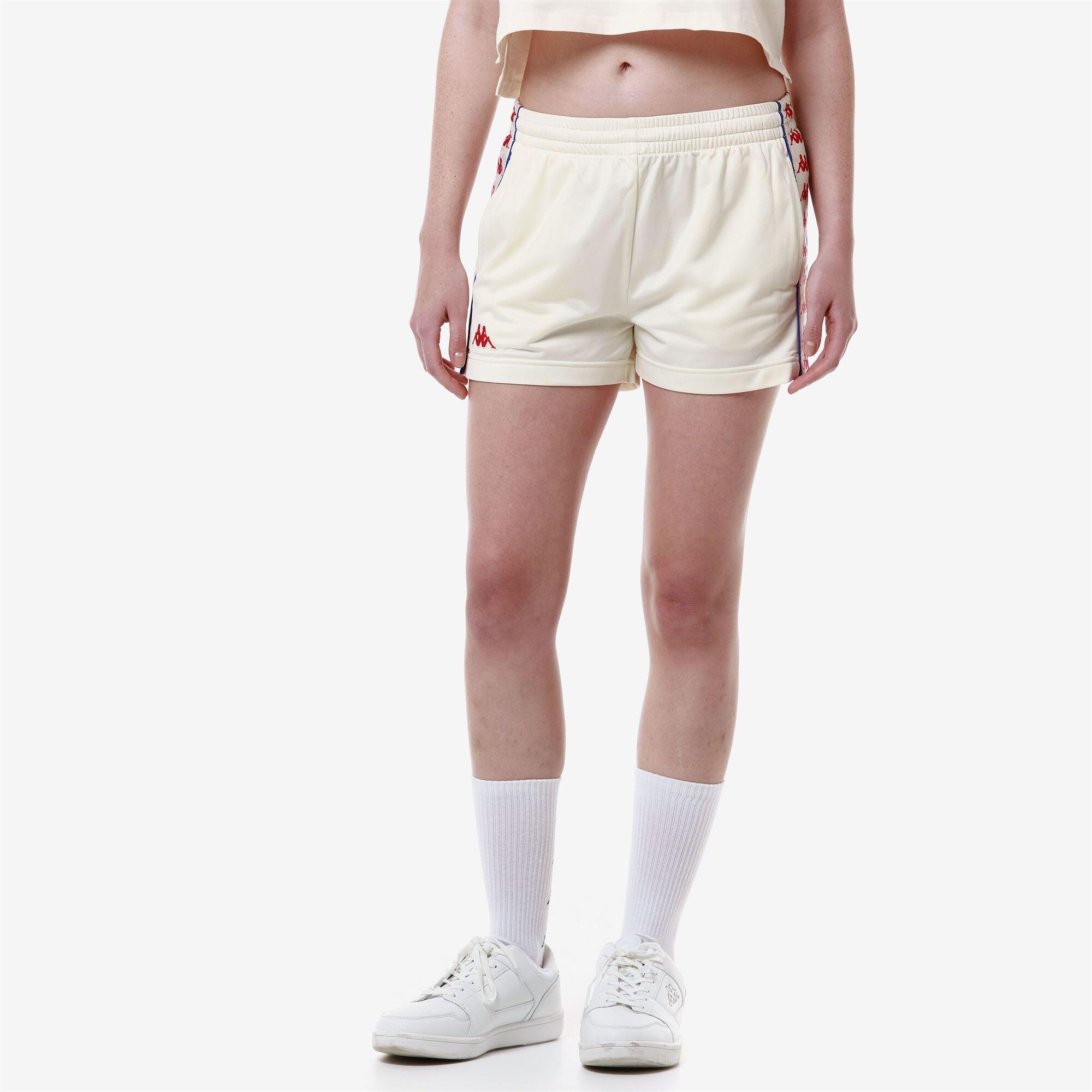 Pantaloncini sportivi da donna in poliestere bianco da sport street 5/7
