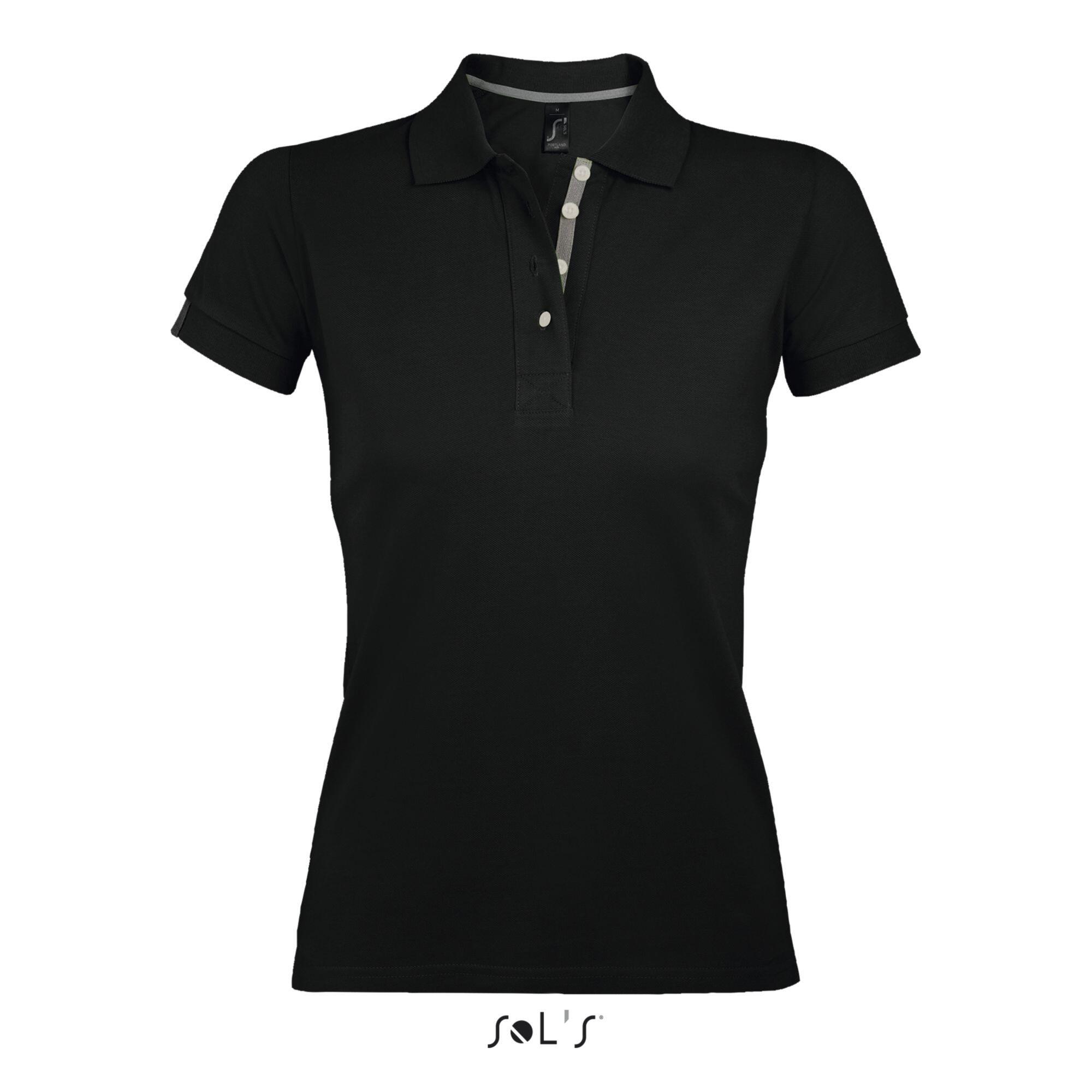 Sol's - Polo Femme Sol's Portland - Polo Manches Courtes - Noir - 40 M - Decathlon