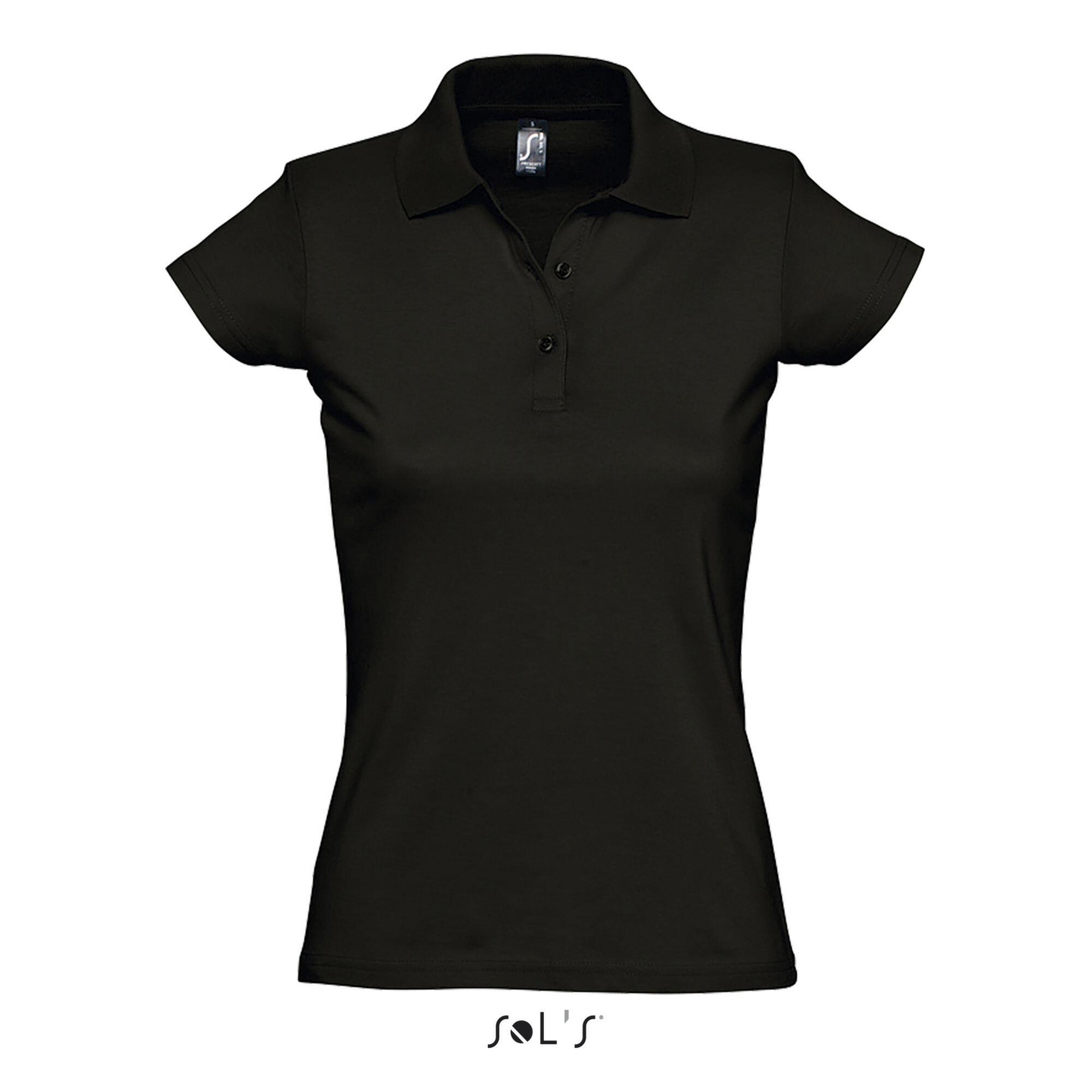 Sol's - Polo Femme Sol's Prescott - Polo Manches Courtes - Noir - Xl - Decathlon