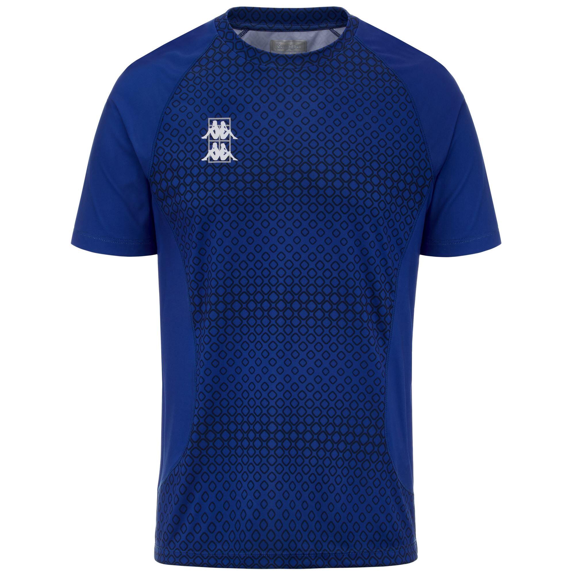 KAPPA t-shirt da uomo in poliestere blu da padel