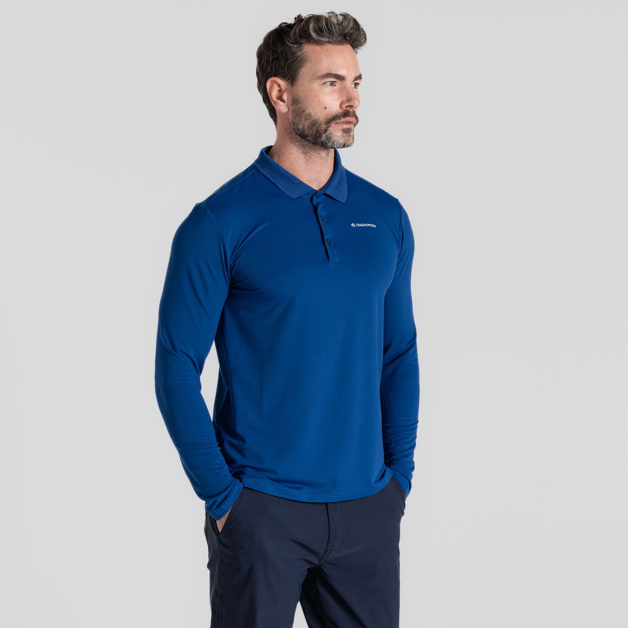 CRAGHOPPERS Mens Golf NosiLife Bramshaw LS Polo Top