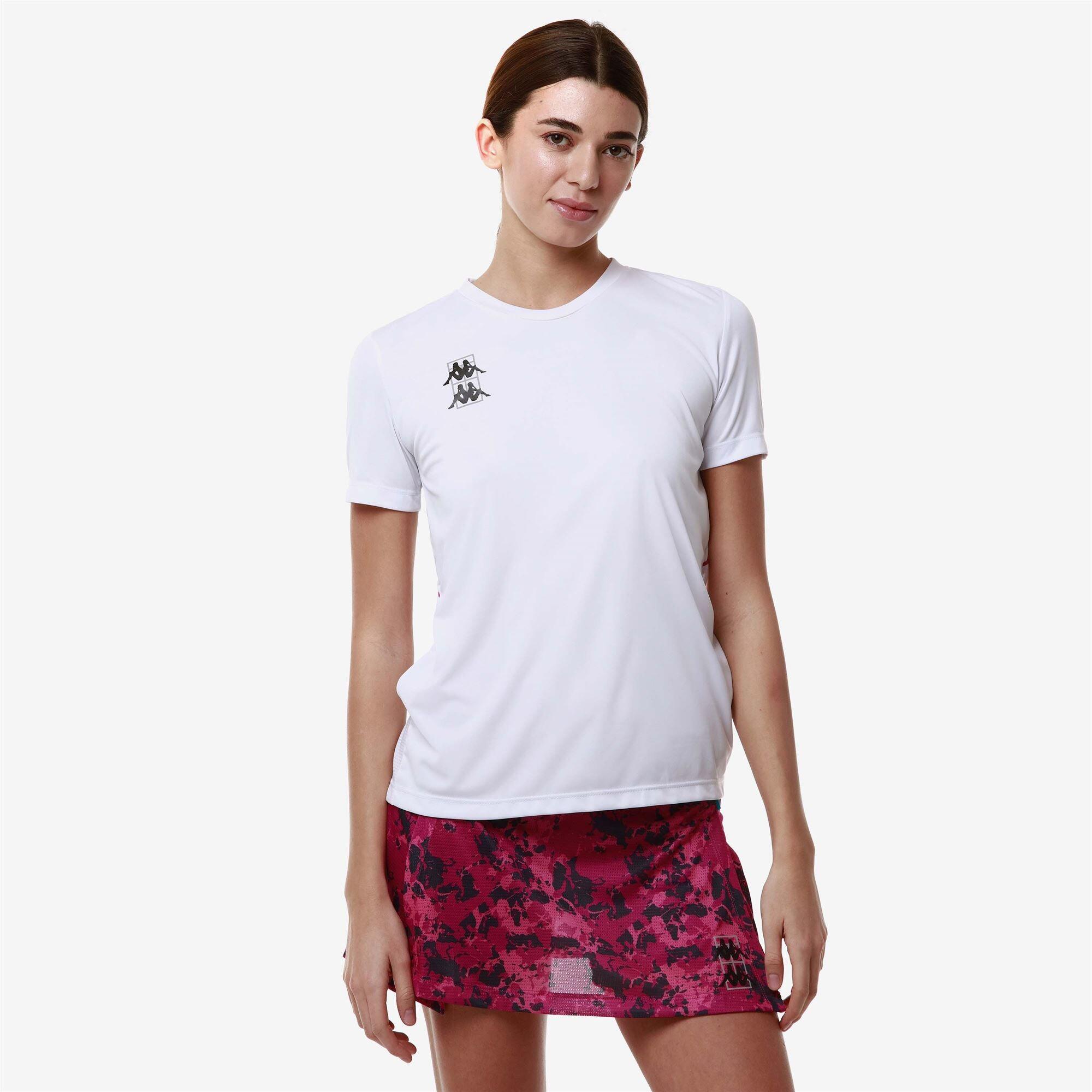 T-shirt da donna in poliestere bianco da padel 6/7