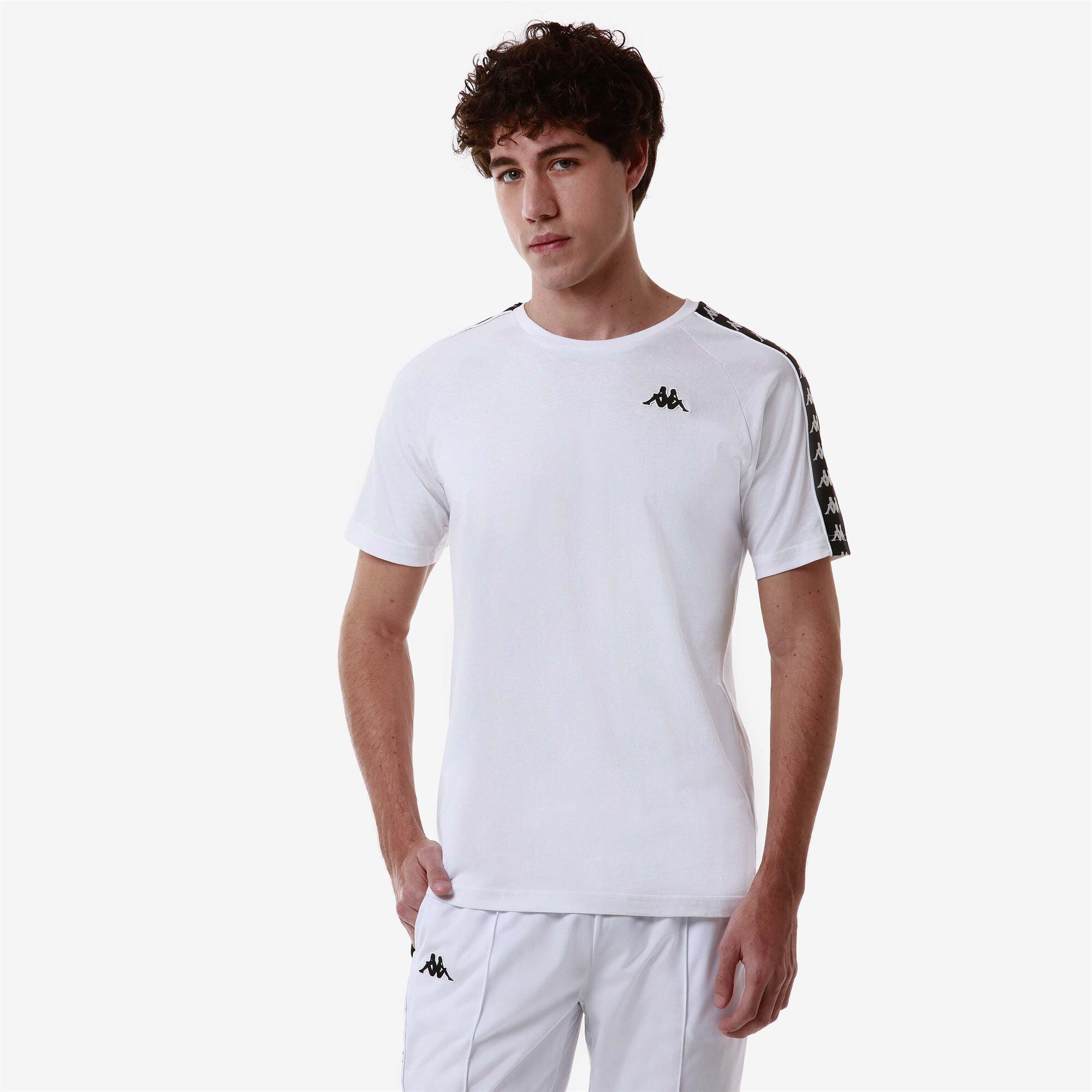 T shirt maglietta da uomo in cotone bianco da sport street 5/7