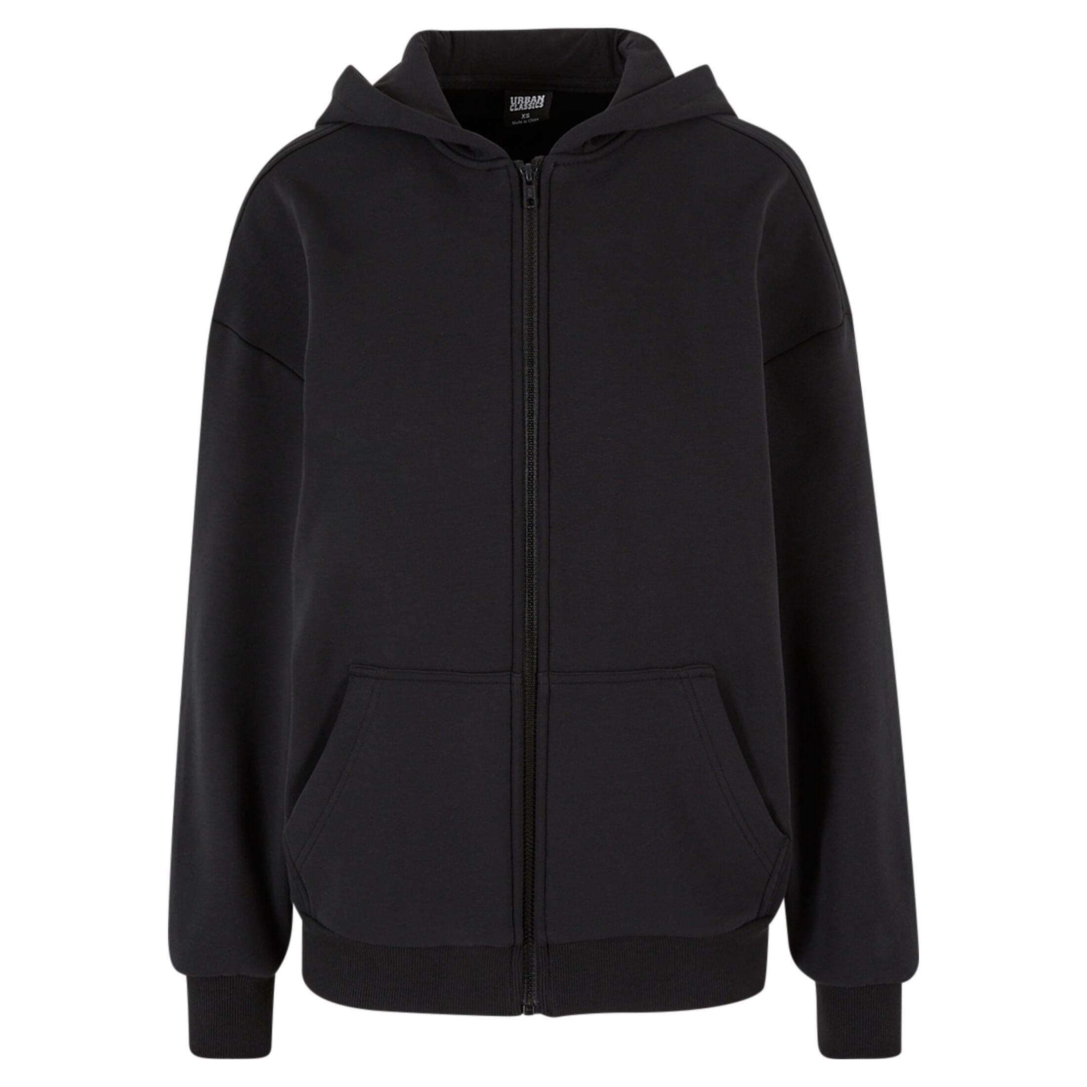 Urban Classics - Sweatshirt À Capuche Zippé Oversize Femme Urban Classics Cozy - Sweat-shirt - Noir - 42 M/l - Decathlon