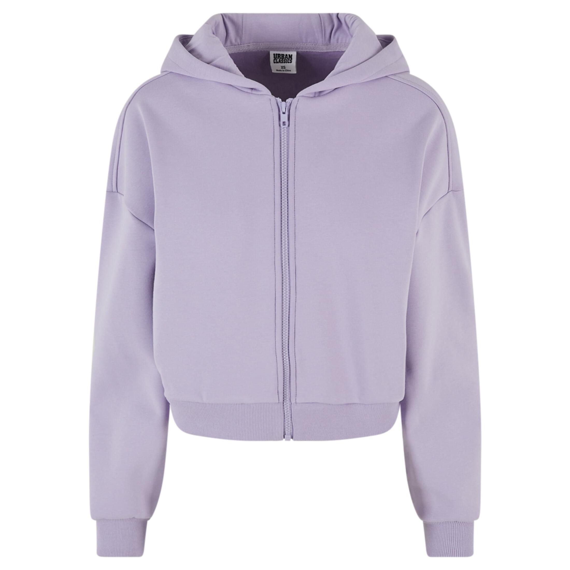 Urban Classics - Sweatshirt À Capuche Court Et Zippé Femme Urban Classics Cozy - Sweat-shirt - Violet - 56 3xl - Decathlon