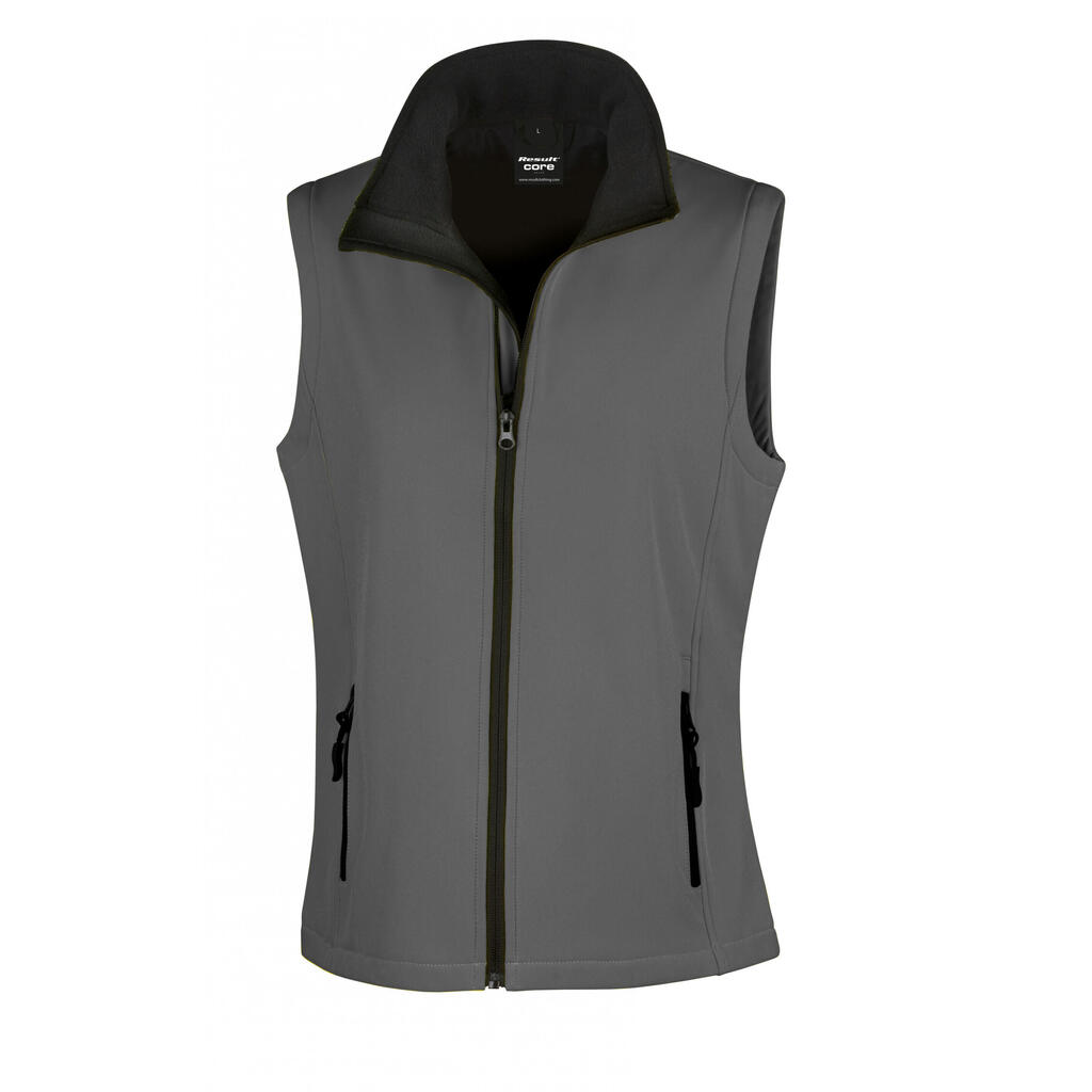 Women's printable sleeveless jacket Result Softshell