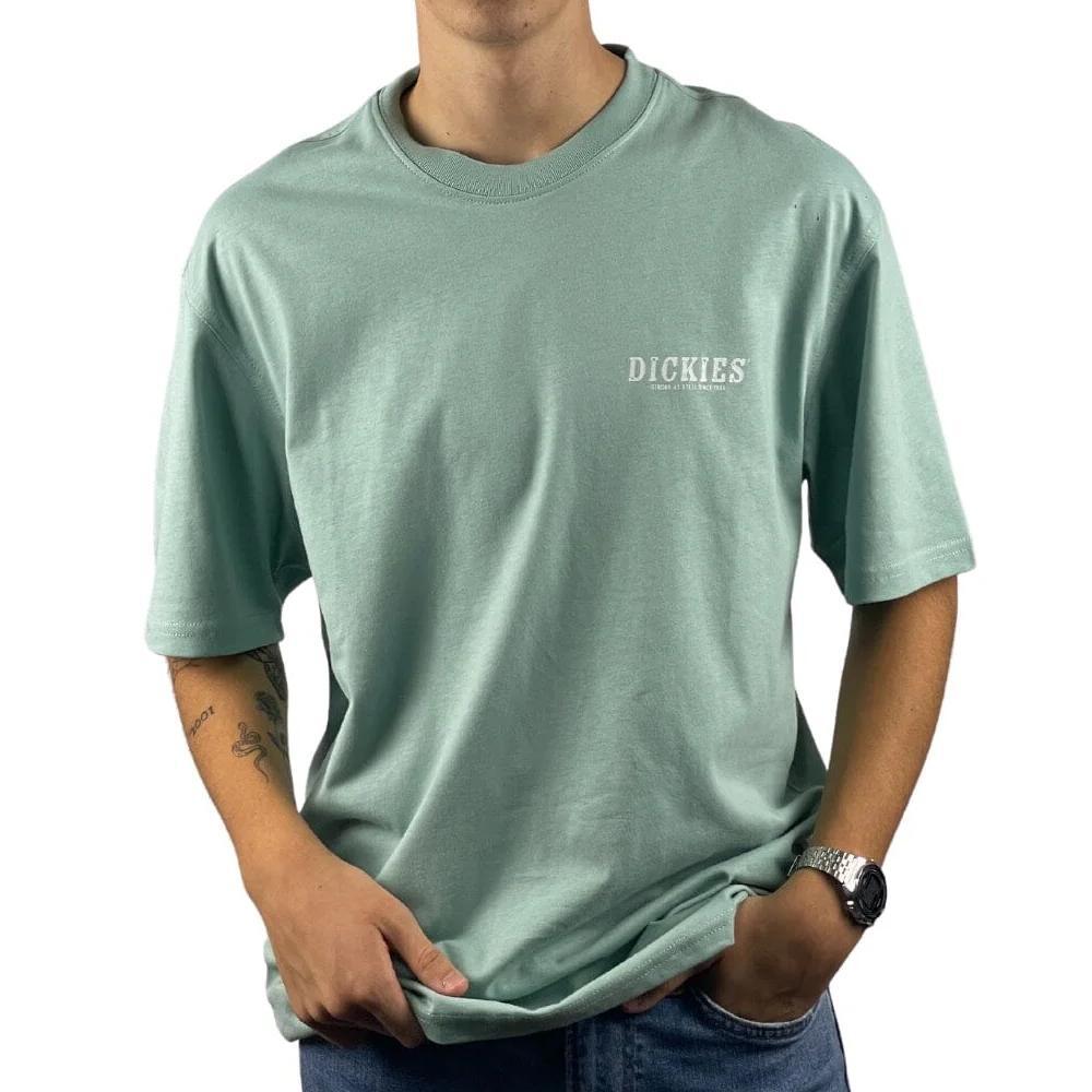 Men's Dickies Script Blue Surf Green T-Shirt