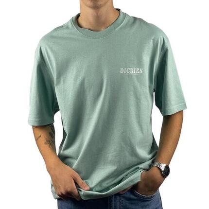 T-shirt Vert Homme Dickies Script Blue Surf - M