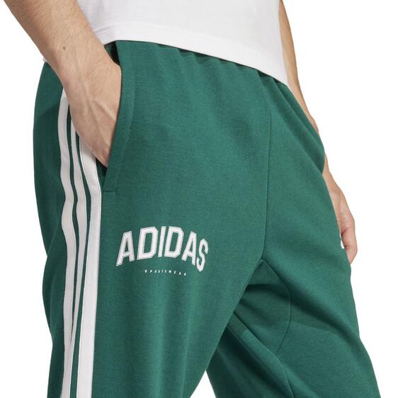 Pantalone uomo adidas 3-stripes - verde 2/5